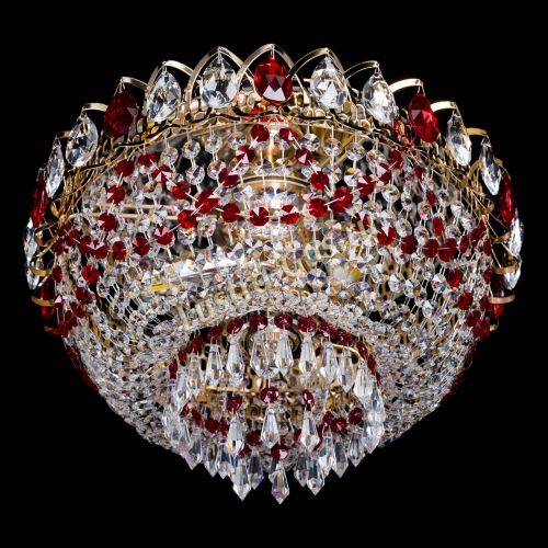 Люстра Астра Ажур красная в Новокузнецке Гусь Хрустальный
