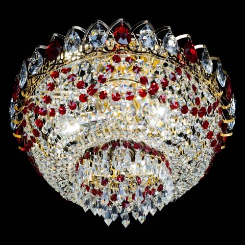 Люстра Астра Ажур красная в Новокузнецке Гусь Хрустальный