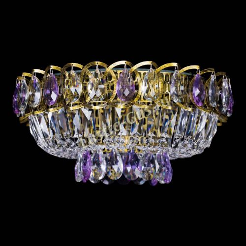 Люстра Астра Бутон №1 фиолетовая под бронзу в Новокузнецке Гусь Хрустальный