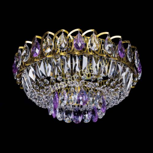 Люстра Астра Бутон №1 фиолетовая под бронзу в Новокузнецке Гусь Хрустальный