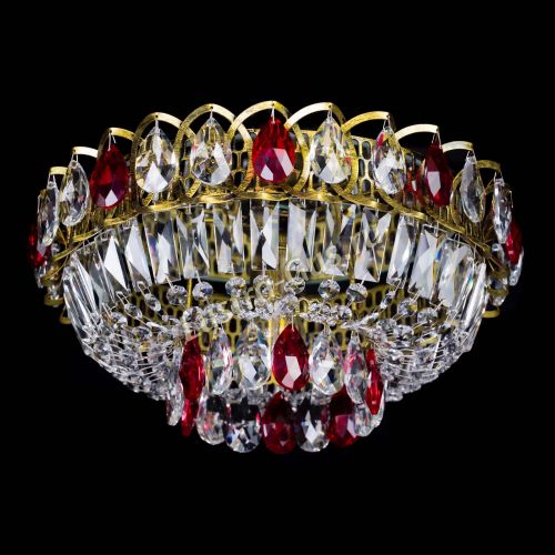 Люстра Астра Бутон №1 красная под бронзу в Новокузнецке Гусь Хрустальный