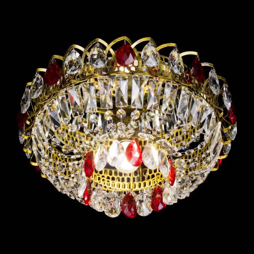 Люстра Астра Бутон №1 красная под бронзу в Новокузнецке Гусь Хрустальный