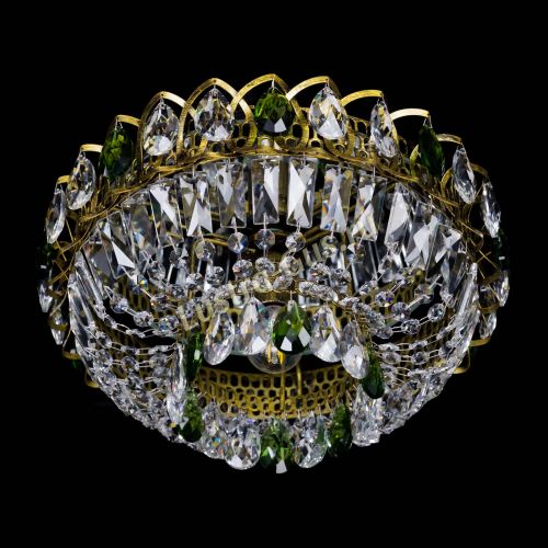 Люстра Астра Бутон №1 зеленая под бронзу в Новокузнецке Гусь Хрустальный