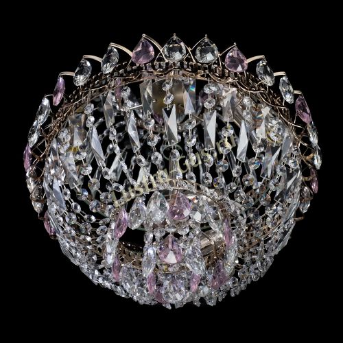 Люстра Астра Бутон №2 розовая в Новокузнецке Гусь Хрустальный