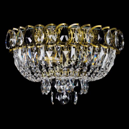 Люстра Астра Бутон №3 черная под бронзу в Новокузнецке Гусь Хрустальный