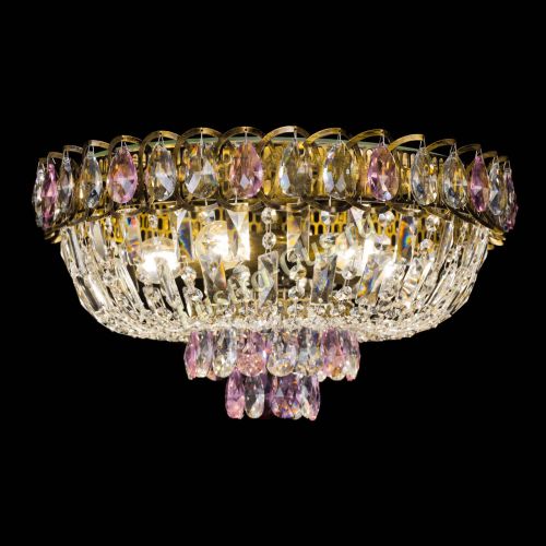 Люстра Астра Бутон №5 розовая под бронзу в Новокузнецке Гусь Хрустальный