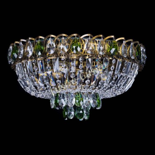 Люстра Астра Бутон №5 зеленая под бронзу в Новокузнецке Гусь Хрустальный