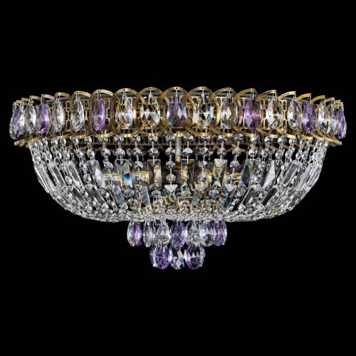 Люстра Астра Бутон №6 под бронзу Фиолетовая в Новокузнецке Гусь Хрустальный