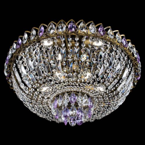 Люстра Астра Бутон №6 под бронзу Фиолетовая в Новокузнецке Гусь Хрустальный