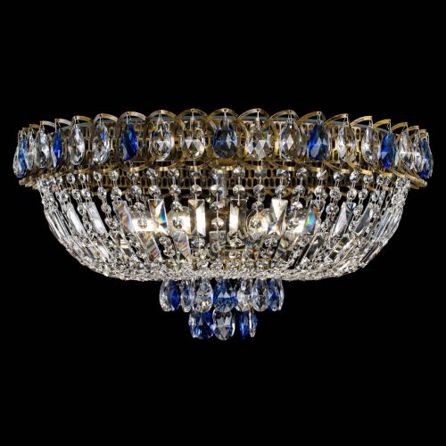 Люстра Астра Бутон №6 под бронзу Синяя в Новокузнецке Гусь Хрустальный