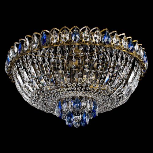 Люстра Астра Бутон №6 под бронзу Синяя в Новокузнецке Гусь Хрустальный