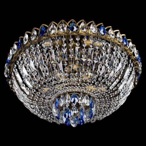 Люстра Астра Бутон №6 под бронзу Синяя в Новокузнецке Гусь Хрустальный