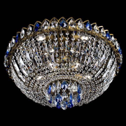 Люстра Астра Бутон №6 под бронзу Синяя в Новокузнецке Гусь Хрустальный