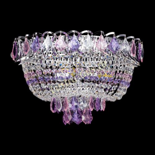 Люстра Астра дубик ровозо-фиолетовая в Новокузнецке Гусь Хрустальный