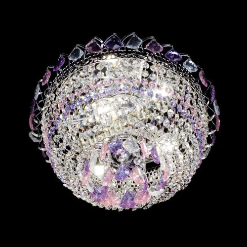 Люстра Астра дубик ровозо-фиолетовая в Новокузнецке Гусь Хрустальный