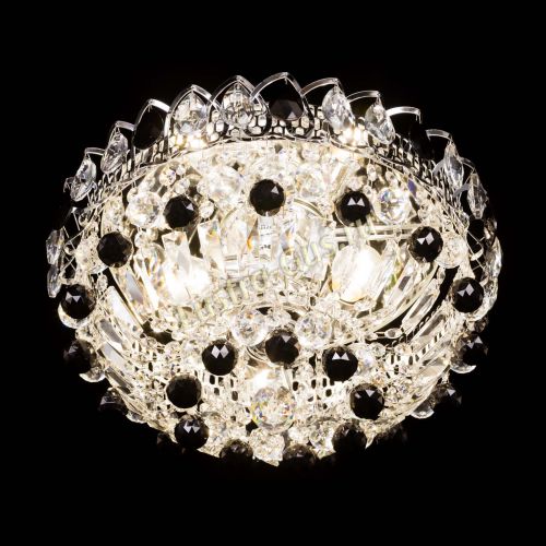 Люстра Астра Шар №3 Черная в Новокузнецке Гусь Хрустальный