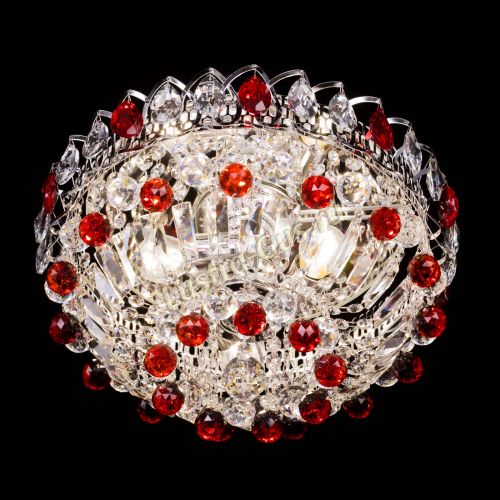 Люстра Астра Шар №3 Красная в Новокузнецке Гусь Хрустальный