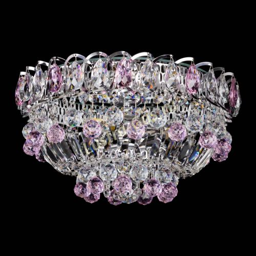 Люстра Астра Шар №3 Розовая в Новокузнецке Гусь Хрустальный