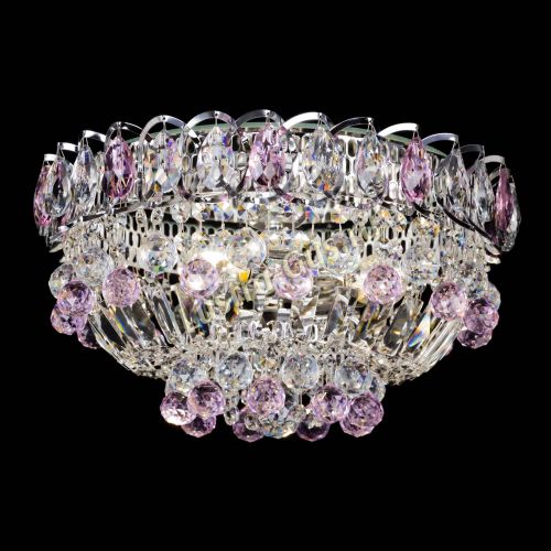 Люстра Астра Шар №3 Розовая в Новокузнецке Гусь Хрустальный