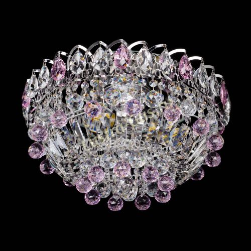 Люстра Астра Шар №3 Розовая в Новокузнецке Гусь Хрустальный