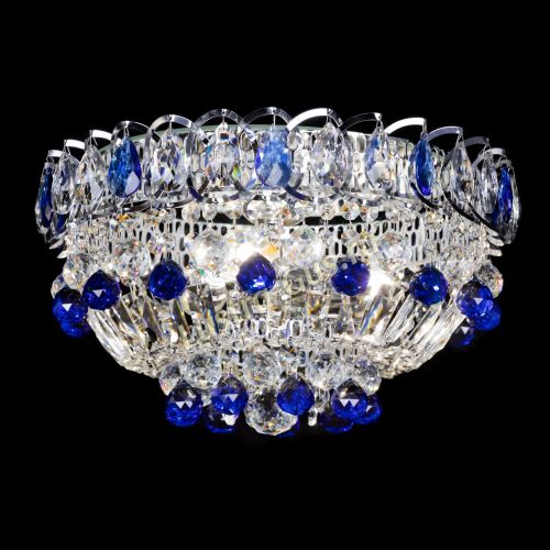 Люстра Астра Шар №3 Синяя в Новокузнецке Гусь Хрустальный