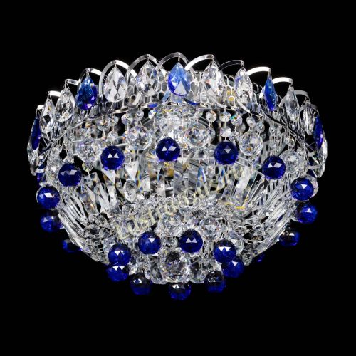 Люстра Астра Шар №3 Синяя в Новокузнецке Гусь Хрустальный