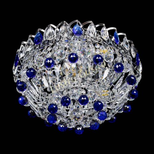 Люстра Астра Шар №3 Синяя в Новокузнецке Гусь Хрустальный