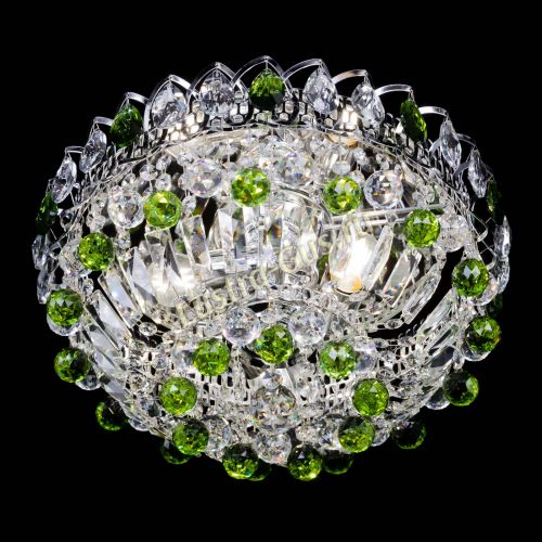 Люстра Астра Шар №3 Зеленая в Новокузнецке Гусь Хрустальный