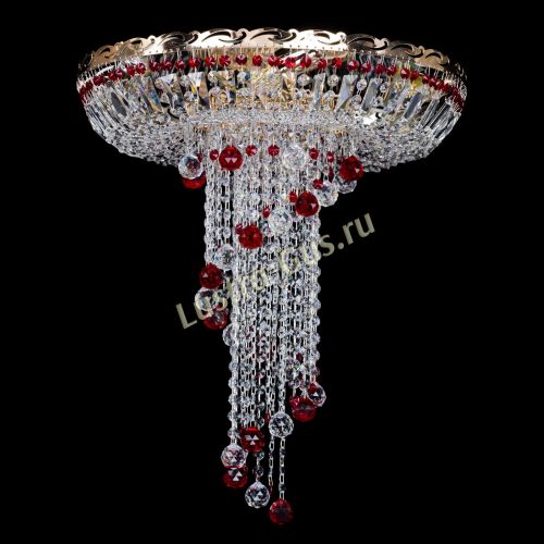 Люстра Диана №6 Шар 30 красная в Новокузнецке Гусь Хрустальный