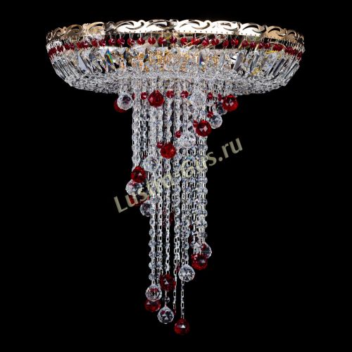 Люстра Диана №6 Шар 30 красная в Новокузнецке Гусь Хрустальный