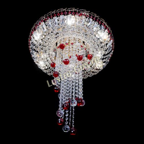 Люстра Диана №6 Шар 30 красная в Новокузнецке Гусь Хрустальный