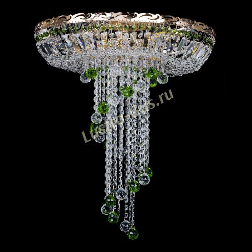 Люстра Диана №6 Шар 30 зеленая в Новокузнецке Гусь Хрустальный