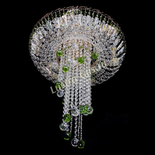 Люстра Диана №6 Шар 30 зеленая в Новокузнецке Гусь Хрустальный