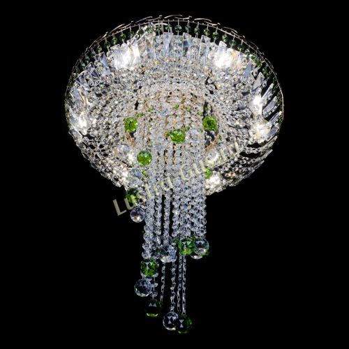 Люстра Диана №6 Шар 30 зеленая в Новокузнецке Гусь Хрустальный