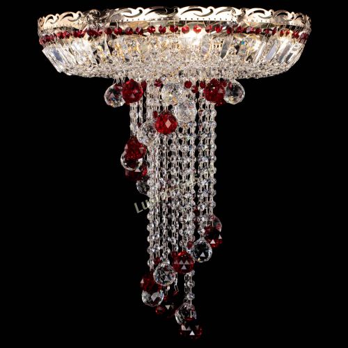Люстра Диана №6 Шар 40 красная в Новокузнецке Гусь Хрустальный
