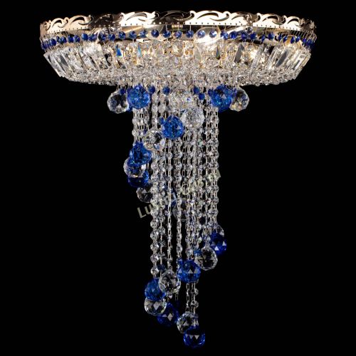 Люстра Диана №6 Шар 40 синяя в Новокузнецке Гусь Хрустальный