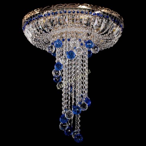Люстра Диана №6 Шар 40 синяя в Новокузнецке Гусь Хрустальный