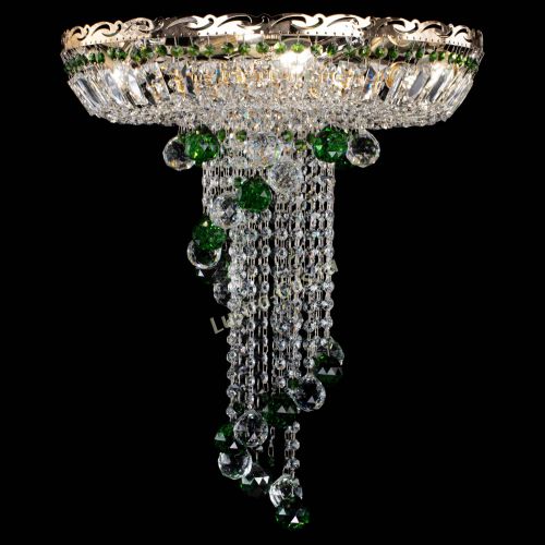 Люстра Диана №6 Шар 40 зеленая в Новокузнецке Гусь Хрустальный