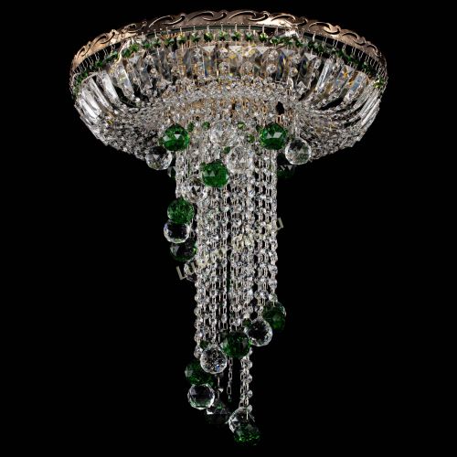 Люстра Диана №6 Шар 40 зеленая в Новокузнецке Гусь Хрустальный