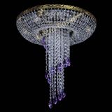 Люстра Диана №6 журавлик фиолетовая под бронзу  в Новокузнецке