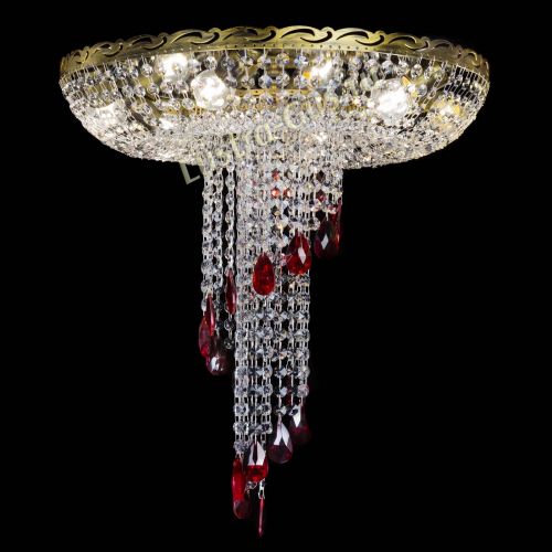 Люстра Диана №6 журавлик красная под бронзу в Новокузнецке Гусь Хрустальный