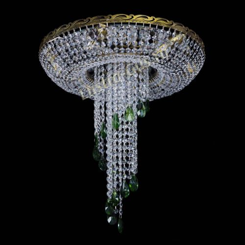 Люстра Диана №6 журавлик зеленая под бронзу  в Новокузнецке Гусь Хрустальный