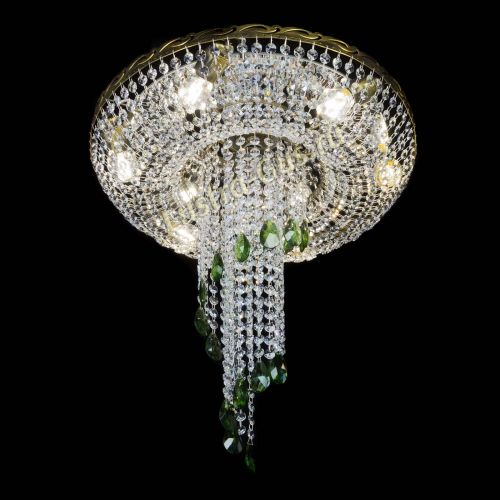 Люстра Диана №6 журавлик зеленая под бронзу  в Новокузнецке Гусь Хрустальный