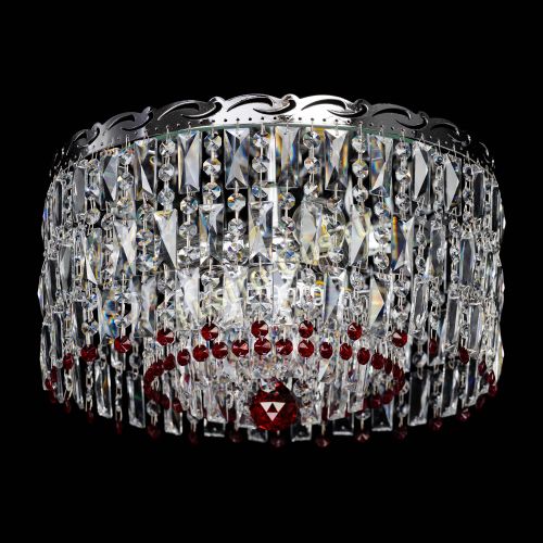 Люстра Диана Пластинка №3 красная в Новокузнецке Гусь Хрустальный