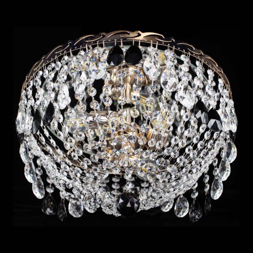 Люстра Диана журавлик черная в Новокузнецке Гусь Хрустальный