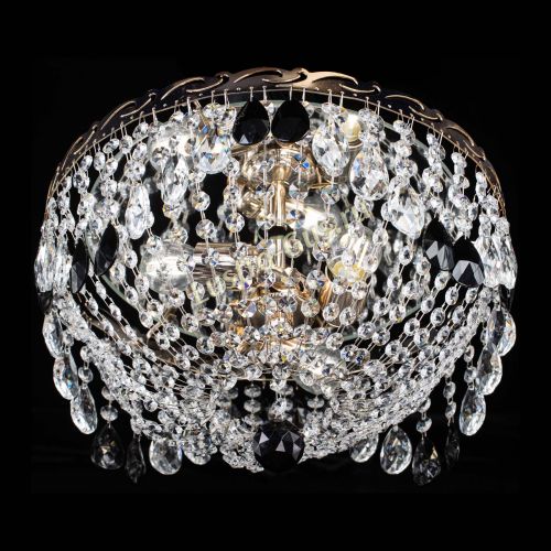 Люстра Диана журавлик черная в Новокузнецке Гусь Хрустальный