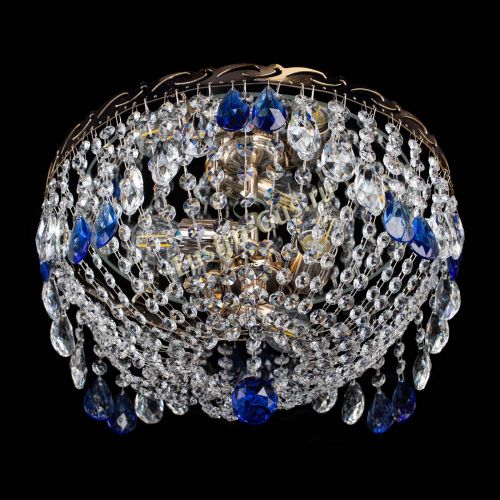 Люстра Диана журавлик синяя в Новокузнецке Гусь Хрустальный