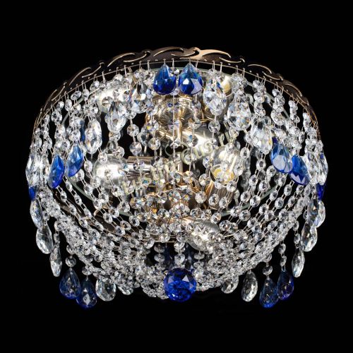 Люстра Диана журавлик синяя в Новокузнецке Гусь Хрустальный