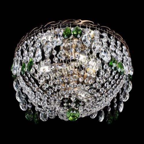 Люстра Диана журавлик зеленая в Новокузнецке Гусь Хрустальный