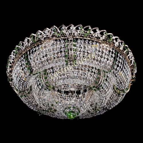 Люстра Двойное Кольцо Классика №6 зеленая в Новокузнецке Гусь Хрустальный